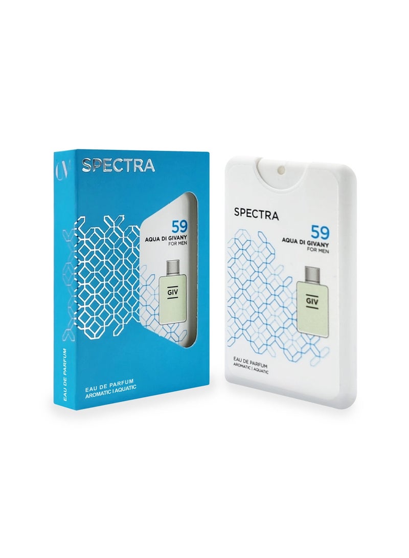 Spectra Pocket 059 Aqua Di Givany Eau De Parfum For Men - 18ml - Image 1